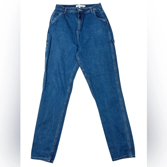 Streetwear Society high-raise jeans, Size 9, mid-blue, carpenter denim pants - Picture 2 of 6